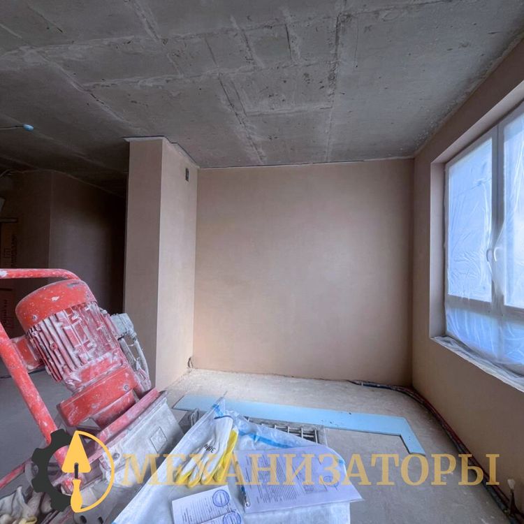 Механизированная штукатурка стен станцией
